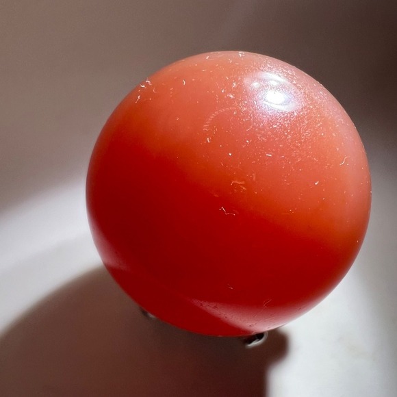 Carnelian Agate Crystal‎ Marble Sphere (#23) - Picture 3 of 9